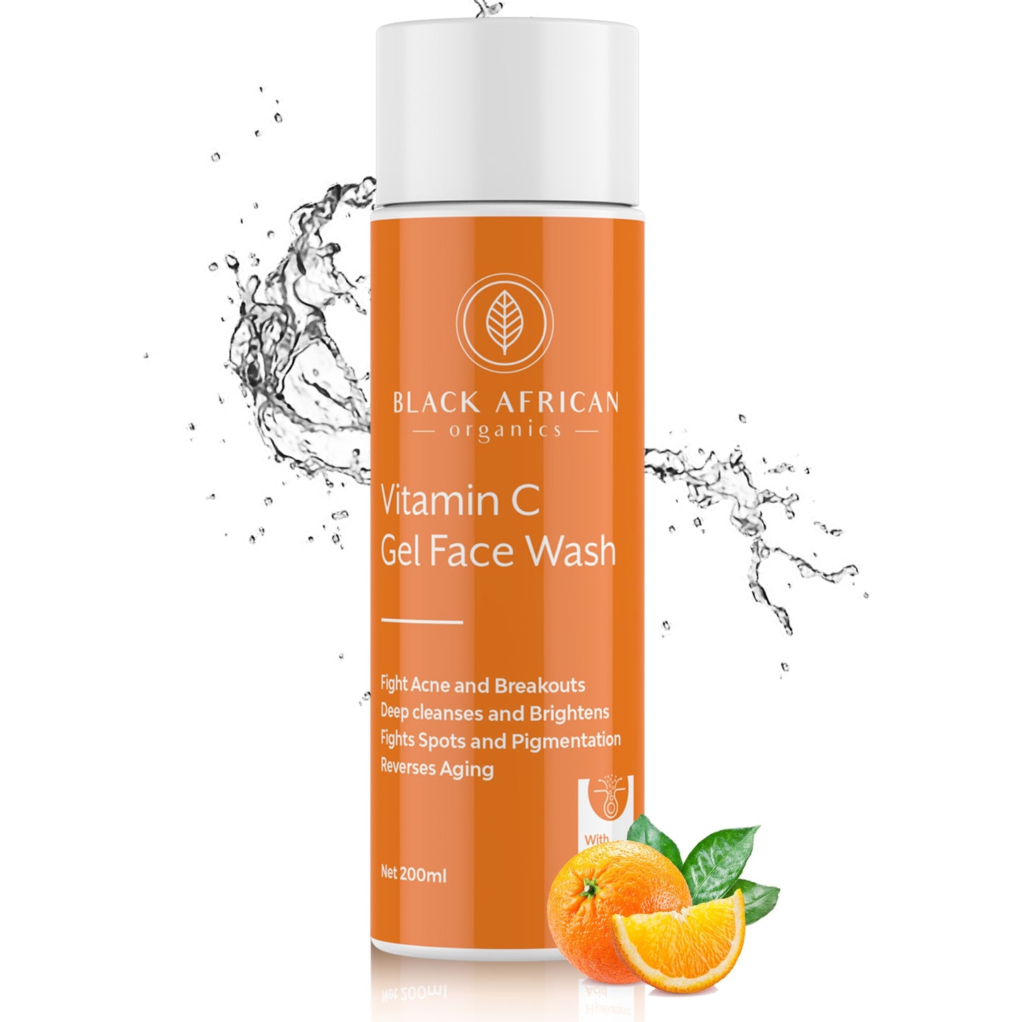 Vitamin C + Hyaluronic Acid Natural Face Cleansing Foaming Gel