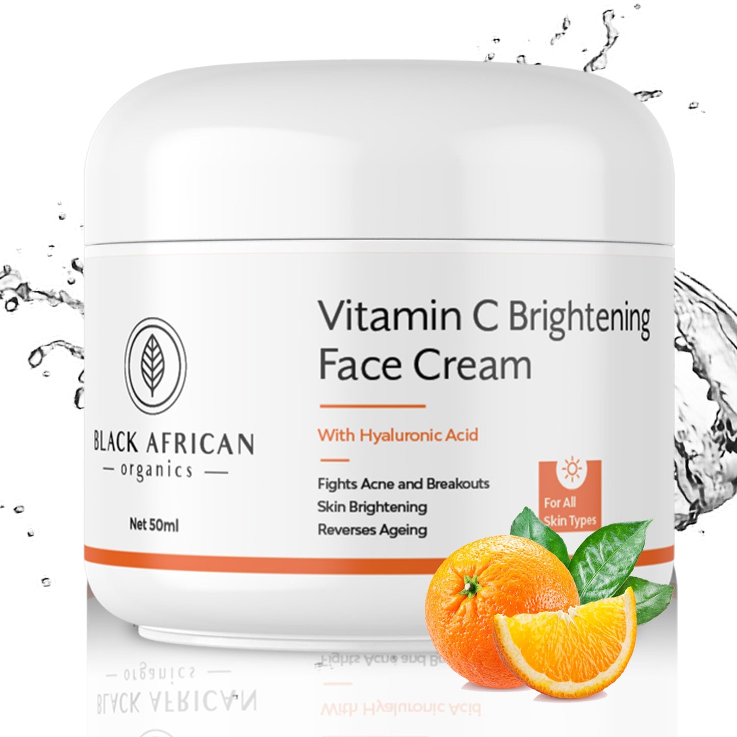 Vitamin C Natural Anti-Breakouts Face Clarifying Cream with Hyaluronic Acid
